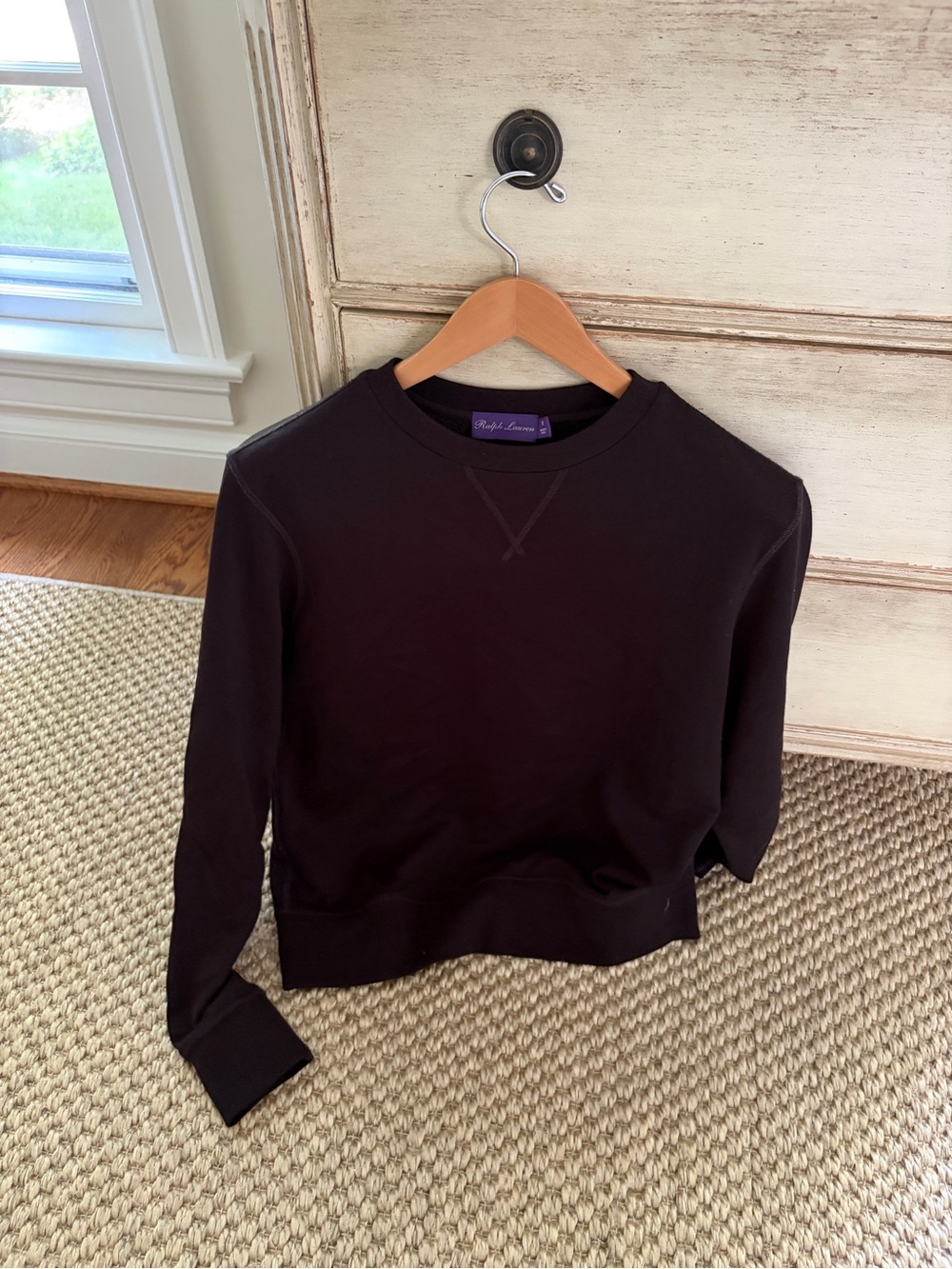 Purple Label Ralph Lauren Men’s Black Crewneck Sweatshirt